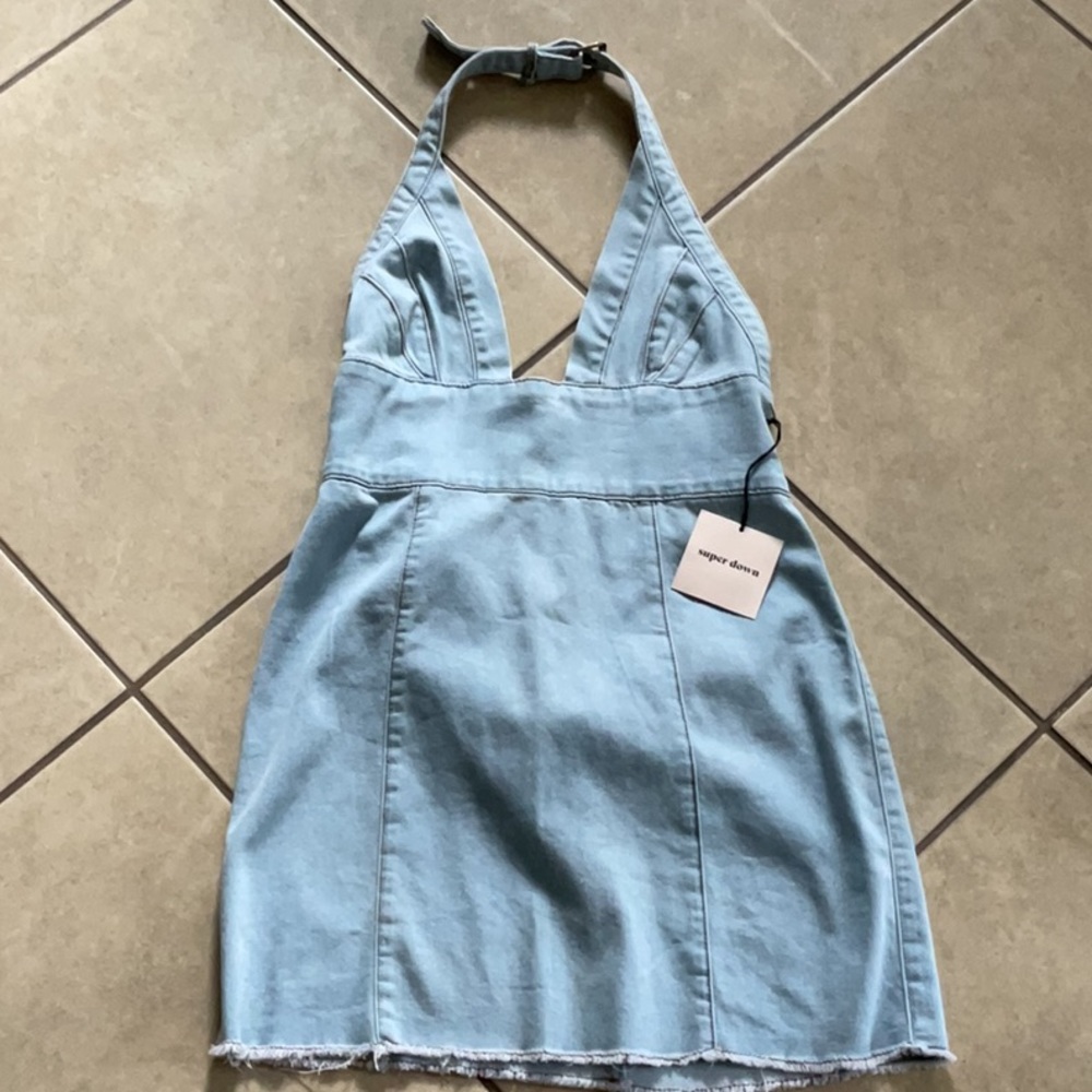 Denim super down jean dress